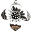 Pendant, Zinc Alloy Jewelry Findings Lead-free, Flower, 31x35mm, Sold by Bag
