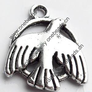 Pendant, Zinc Alloy Jewelry Findings Lead-free, 20x23mm, Sold by Bag