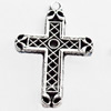 Pendant. Fashion Zinc Alloy jewelry findings. Cross 28x18mm. Sold by Bag
