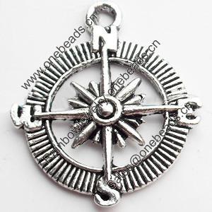 Pendant, Zinc Alloy Jewelry Findings Lead-free, 25x30mm, Sold by Bag