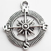 Pendant, Zinc Alloy Jewelry Findings Lead-free, 25x30mm, Sold by Bag