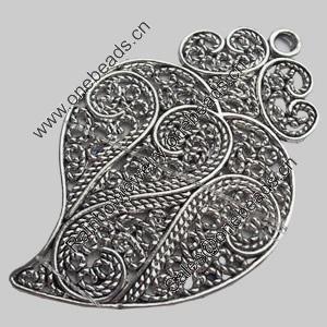 Pendant, Zinc Alloy Jewelry Findings Lead-free, 47x75mm, Sold by Bag