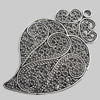 Pendant, Zinc Alloy Jewelry Findings Lead-free, 47x75mm, Sold by Bag