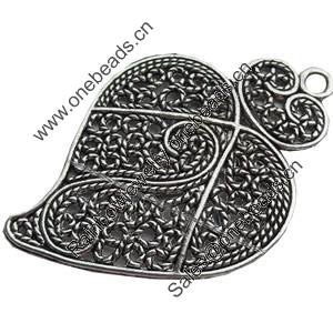 Pendant, Zinc Alloy Jewelry Findings Lead-free, 40x60mm, Sold by Bag