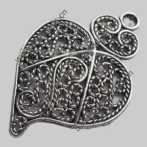 Pendant, Zinc Alloy Jewelry Findings Lead-free, 36x54mm, Sold by Bag