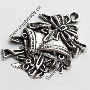 Pendant, Zinc Alloy Jewelry Findings Lead-free, 19x25mm, Sold by Bag