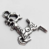 Pendant, Zinc Alloy Jewelry Findings Lead-free, 14x23mm, Sold by Bag