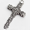 Pendant. Fashion Zinc Alloy jewelry findings. Cross 25x15mm. Sold by Bag