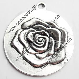 Pendant, Zinc Alloy Jewelry Findings Lead-free, 32x36mm, Sold by Bag