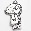 Pendant, Zinc Alloy Jewelry Findings Lead-free, 18x30mm, Sold by Bag