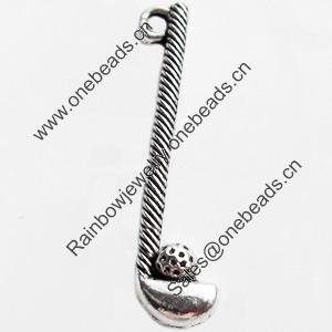 Pendant, Zinc Alloy Jewelry Findings Lead-free, 8x32mm, Sold by Bag