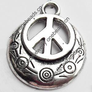 Pendant, Zinc Alloy Jewelry Findings Lead-free, 20x24mm, Sold by Bag