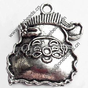 Pendant, Zinc Alloy Jewelry Findings Lead-free, 18x22mm, Sold by Bag