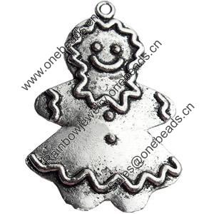 Pendant, Zinc Alloy Jewelry Findings Lead-free, 25x40mm, Sold by Bag