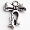 Pendant, Zinc Alloy Jewelry Findings Lead-free, Bowknot, 12x15mm, Sold by Bag