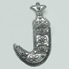 Pendant, Zinc Alloy Jewelry Findings, Lead-free, 35x72mm, Sold by Bag