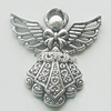 Pendant, Zinc Alloy Jewelry Findings, Lead-free, 23x26mm, Sold by Bag