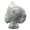 Beads, Zinc Alloy Jewelry Findings, Lead-free, Fish 24x33mm, Sold by Bag