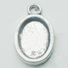 Zinc Alloy Pendant Settings, Lead-free, Outside diameter:13x24mm, Interior diameter:10x14mm, Sold by Bag