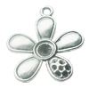 Pendant, Zinc Alloy Jewelry Findings, Lead-free, Flower 26x30mm, Sold by Bag