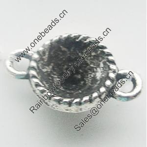 Connectors, Zinc Alloy Jewelry Findings, Lead-free, 15x10mm, Sold by Bag