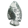 Beads, Zinc Alloy Jewelry Findings, Lead-free, Fish 31x16mm, Sold by Bag