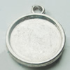 Zinc Alloy Pendant Settings, Lead-free, Outside diameter:17x21mm, Interior diameter:14mm, Sold by Bag