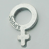 Pendant, Zinc Alloy Jewelry Findings, Lead-free, 14x22mm, Sold by Bag