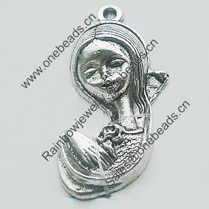 Pendant, Zinc Alloy Jewelry Findings, Lead-free, 18x38mm, Sold by Bag