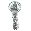 Pendant, Zinc Alloy Jewelry Findings, Lead-free, Key 10x48mm, Sold by Bag