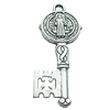 Pendant, Zinc Alloy Jewelry Findings, Lead-free, Key 18x52mm, Sold by Bag