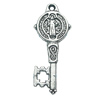 Pendant, Zinc Alloy Jewelry Findings, Lead-free, Key 9x25mm, Sold by Bag