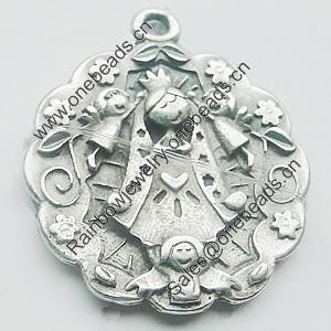Pendant, Zinc Alloy Jewelry Findings, Lead-free, 29x32mm, Sold by Bag