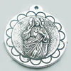 Pendant, Zinc Alloy Jewelry Findings, Lead-free, 37x40mm, Sold by Bag