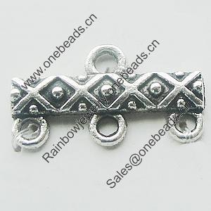 Connectors, Zinc Alloy Jewelry Findings Lead-free, 18x10mm, Sold by Bag