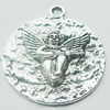 Pendant, Zinc Alloy Jewelry Findings, Lead-free, 37x43mm, Sold by Bag