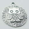 Pendant, Zinc Alloy Jewelry Findings, Lead-free, 37x43mm, Sold by Bag