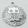 Pendant, Zinc Alloy Jewelry Findings, Lead-free, 37x43mm, Sold by Bag