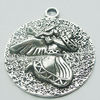 Pendant, Zinc Alloy Jewelry Findings, Lead-free, 37x43mm, Sold by Bag