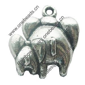 Pendant, Zinc Alloy Jewelry Findings, Lead-free, 16x17mm, Sold by Bag
