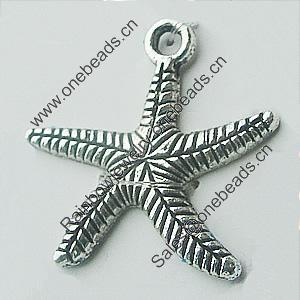 Pendant, Zinc Alloy Jewelry Findings, Lead-free, 25x24mm, Sold by Bag