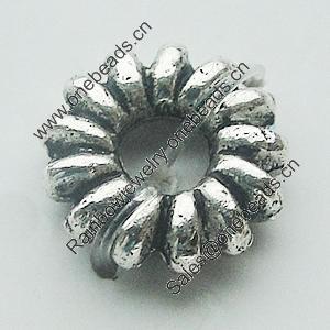 Beads, Zinc Alloy Jewelry Findings, Lead-free, 7mm, Sold by Bag