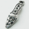 Pendant, Zinc Alloy Jewelry Findings, Lead-free, Shoes 7x24mm, Sold by Bag
