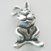 Pendant, Zinc Alloy Jewelry Findings, Lead-free, Rabbit 8x16mm, Sold by Bag
