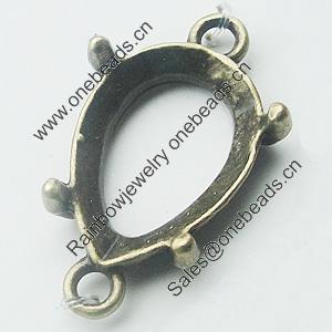 Connectors, Zinc Alloy Jewelry Findings, Lead-free, 15x25mm, Sold by Bag