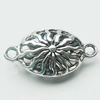 Hollow Bali Connectors Zinc Alloy Jewelry Findings, Leaf-free, 25x13mm, Sold by Bag