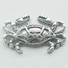 Connectors, Zinc Alloy Jewelry Findings, Lead-free, Crab 20x13mm, Sold by Bag