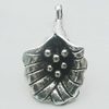 Pendant, Zinc Alloy Jewelry Findings, Lead-free, Flower 15x26mm, Sold by Bag