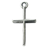 Pendant, Zinc Alloy Jewelry Findings, Lead-free, Cross 11x21mm, Sold by Bag