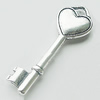 Pendant, Zinc Alloy Jewelry Findings, Lead-free, Key 43x14mm, Sold by Bag